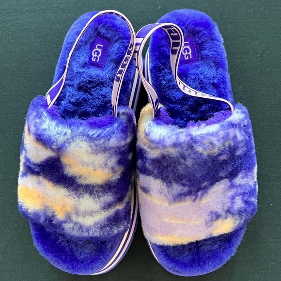 New UGG Women's Disco Marble Slides: Violet-Night size 7 - Picture 3 of 10